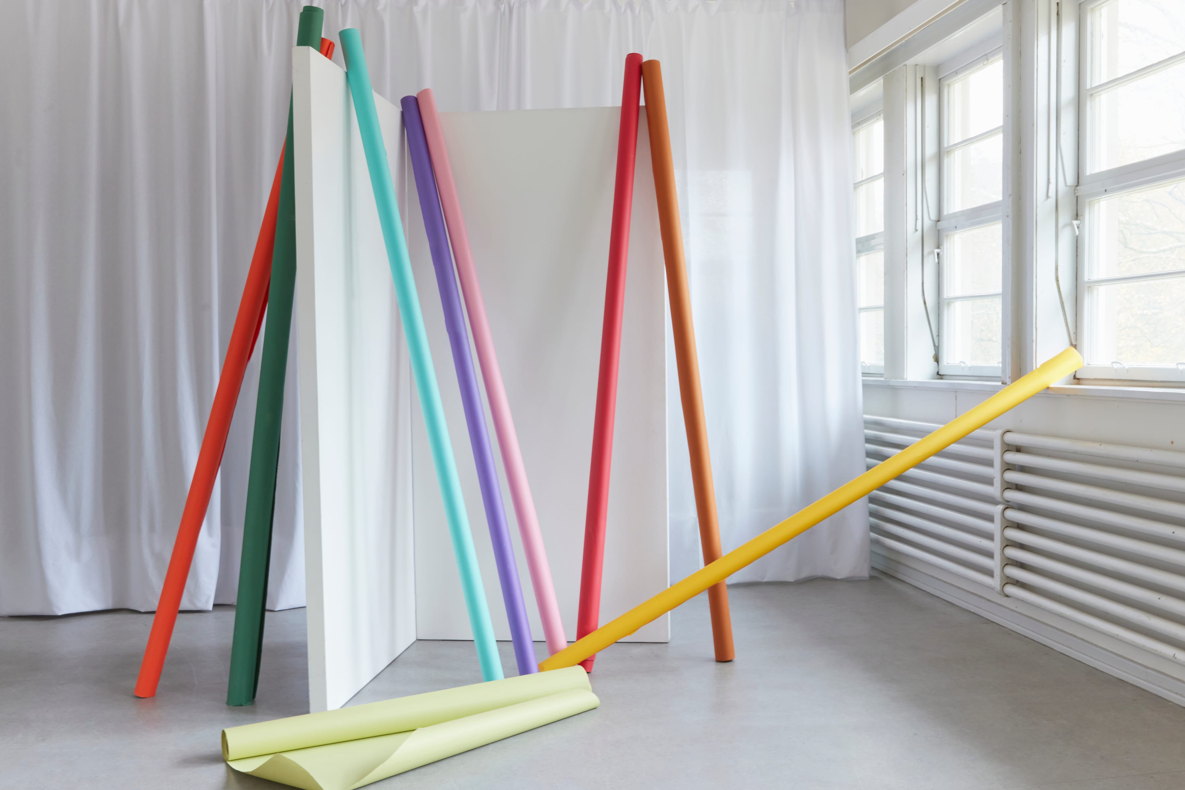 Foto der Papierhintergründe im Klub Studio