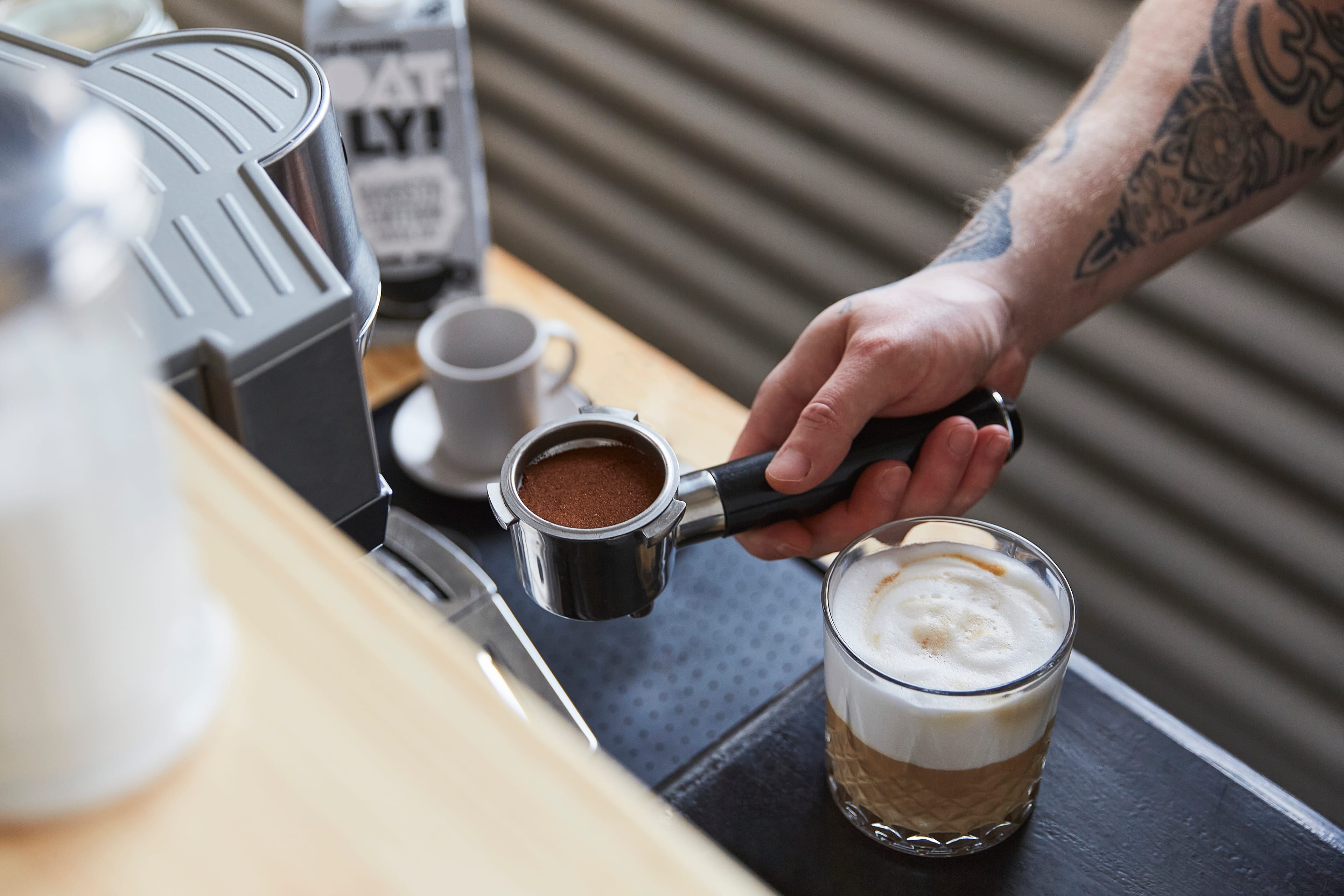 Foto der Kaffeemaschine im Klub Studio